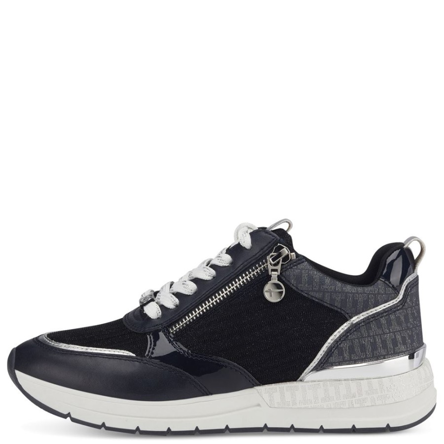 Tamaris Tamaris Sneaker Schnurschuh Wechselfusbett Blau S13 1-1-23732-20 890 Navy Comb Sneaker