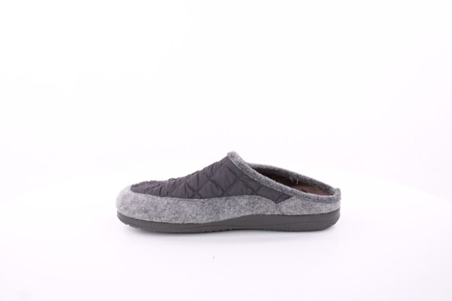 s`knöpfli S`Knopfli Damen Hausschuh Pantolette Materialmix Grau S23 X10639 Gris Hausschuhe