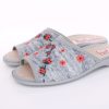 s`knöpfli S`Knopfli Damen Pantolette Marienkafer- Motiv S13 Z28649 Grau Hausschuhe