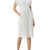 s.Oliver S.Oliver Jerseykleid Gestreift 2114979 02G8 Off-White Kleid