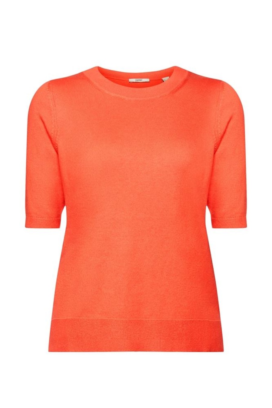 Esprit Esprit Kurzarmliger Pullover, Baumwollmix Orange S23 043Ee1I313 E870 Coral Oran Pullover