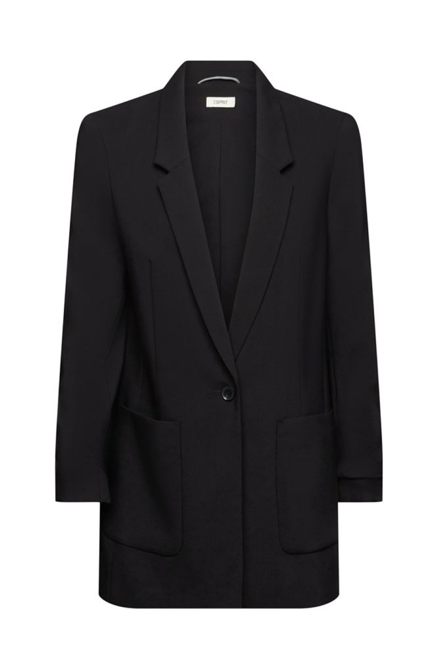 Esprit Esprit Blazer Mit Gerafften Armeln Schwarz Nos 993Ee1G305 E001 Black Blazer