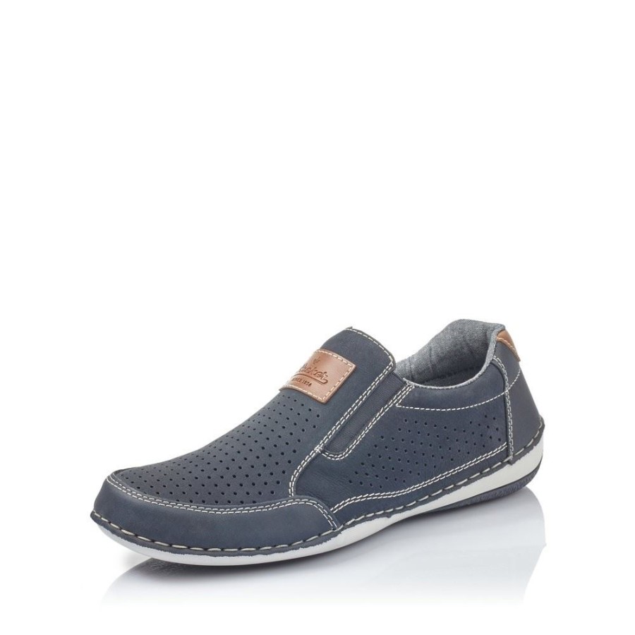 Rieker Rieker Slipper Gummizug Blau B9255-14 Navy/Pazifik/Am Slipper