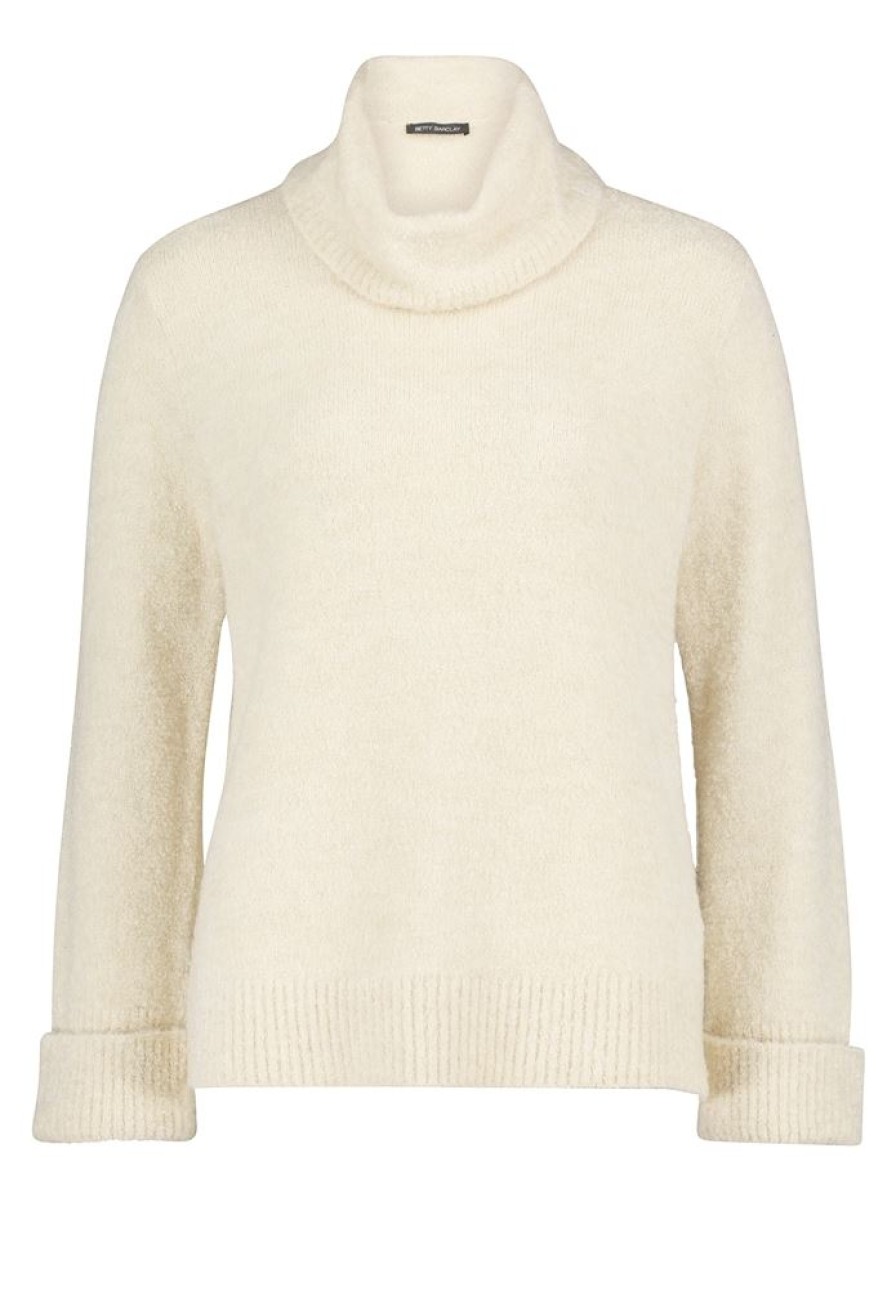 Betty Betty Barclay Pullover Groser Kragen Beige Grun Rot S22 57621183 Pullover