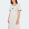 Hajo Hajo Nachthemd Sleepshirt Gestreift Schafchen 95 Cm Lange 45863 Elfenbein Accessoires