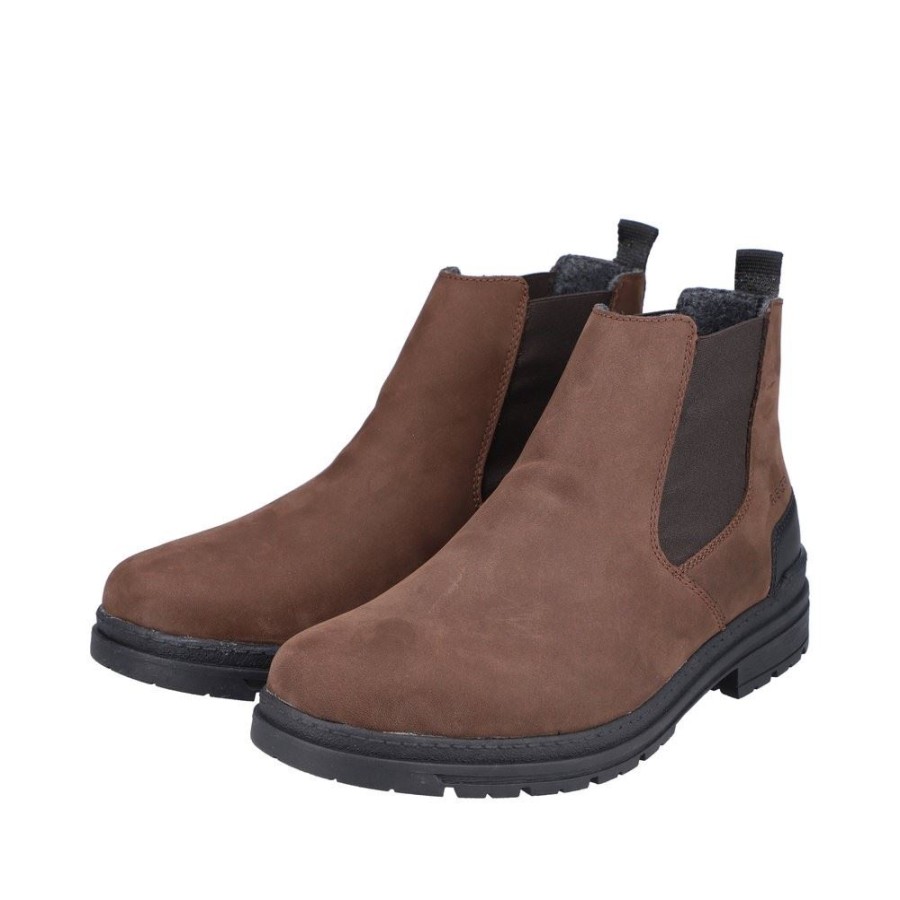 Rieker Rieker Antistress Herren Chelsea- Boot Rauleder Brau S22 F2660-25 Cigar/Schwarz Chelsea