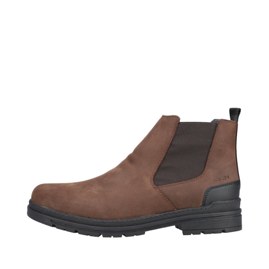 Rieker Rieker Antistress Herren Chelsea- Boot Rauleder Brau S22 F2660-25 Cigar/Schwarz Chelsea