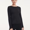 OPUS Opus Shirt Rippe Siselotte Schwarz S21 248409453 900 Black T-Shirt