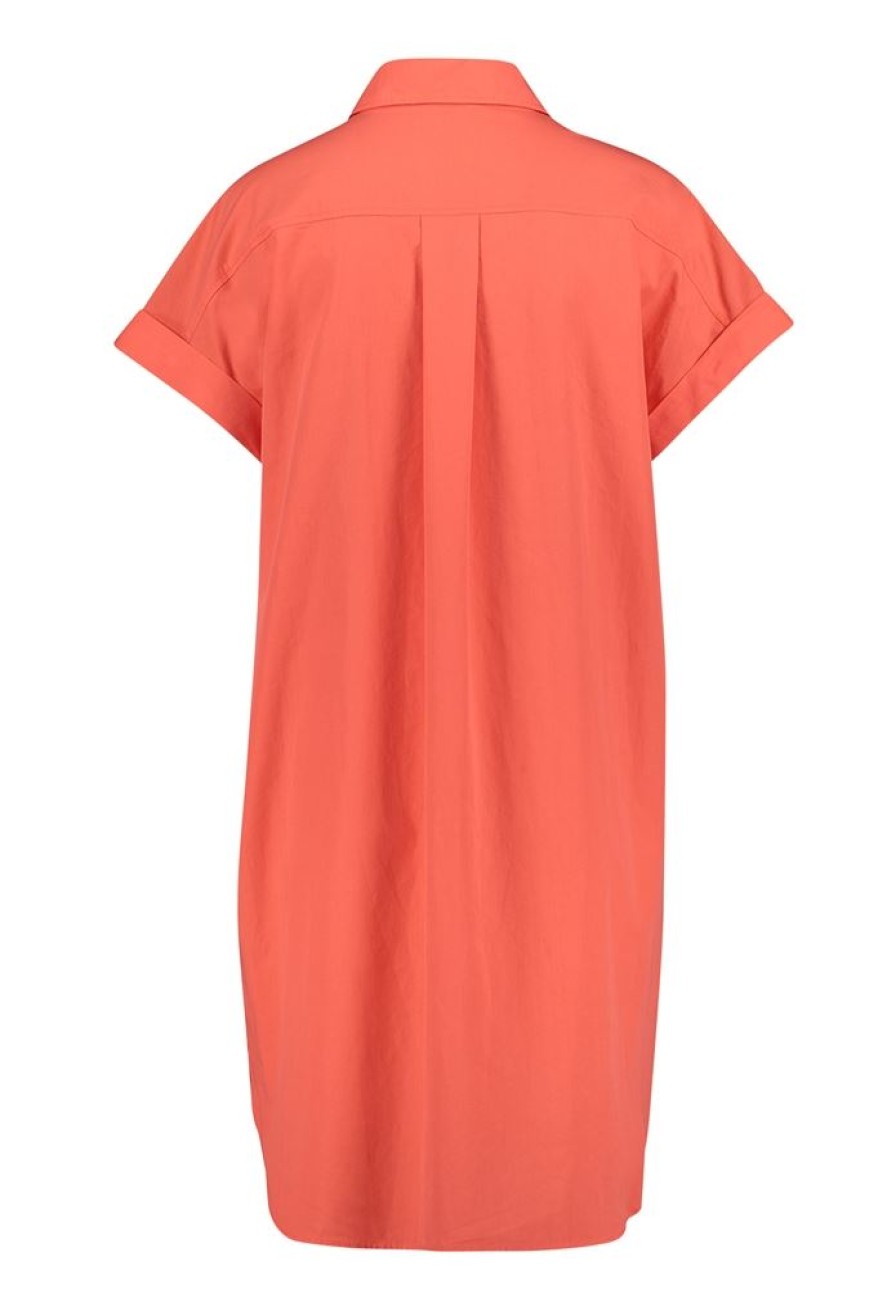 Betty Betty Barclay Hemdbluse Oversized Hemdkragen Pink 82801094 4052 Hot Coral Bluse