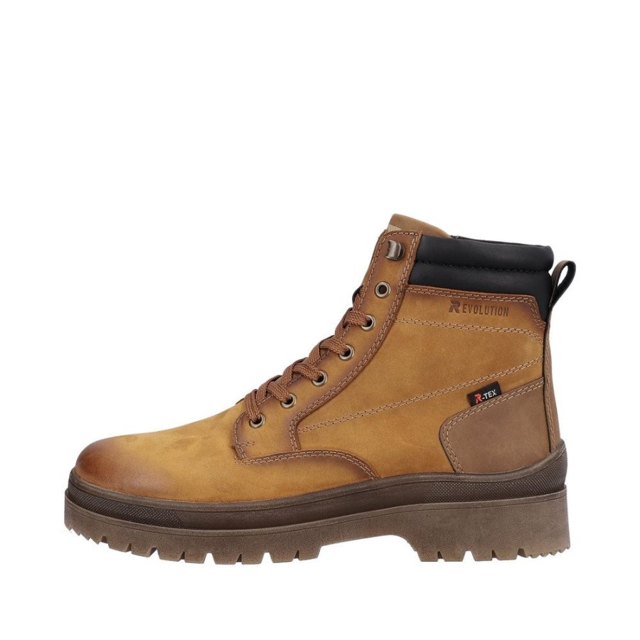 Rieker Rieker Evolution Herren Stiefel Echtes Leder, Komfortweite, Tex-Membran Braun S23 U0272-68 Butterscotch/Nu Stiefel