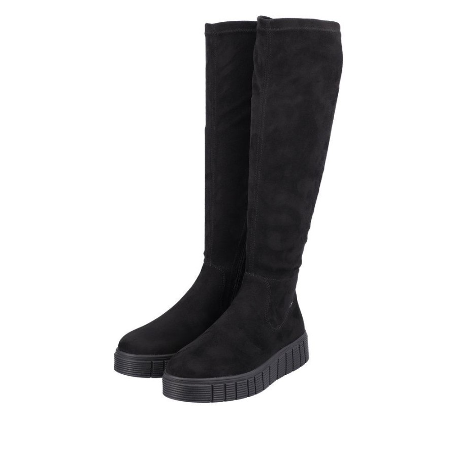 Rieker Rieker Evolution Damen Stiefel Plateau-Sohle Herausnehmbare Einlegesohle S23 W1080-00 Schwarz Stiefel