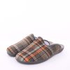 s`knöpfli S`Knopfli Herren Hausschuh Pantolette Kariert Braun S23 Ac11205 Gris Hausschuhe