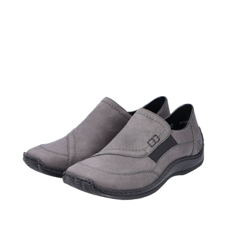 Rieker Rieker Antistress Damen Slipper Schlupfschuh Grau S22 L1791-45 Stromboli Slipper