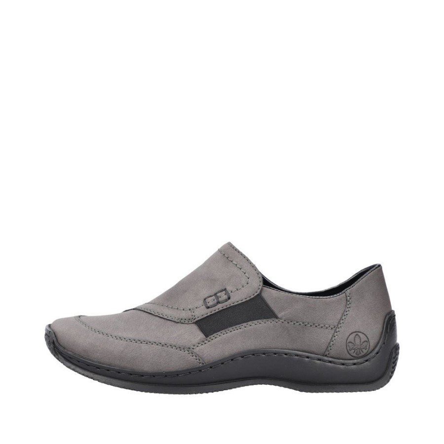 Rieker Rieker Antistress Damen Slipper Schlupfschuh Grau S22 L1791-45 Stromboli Slipper