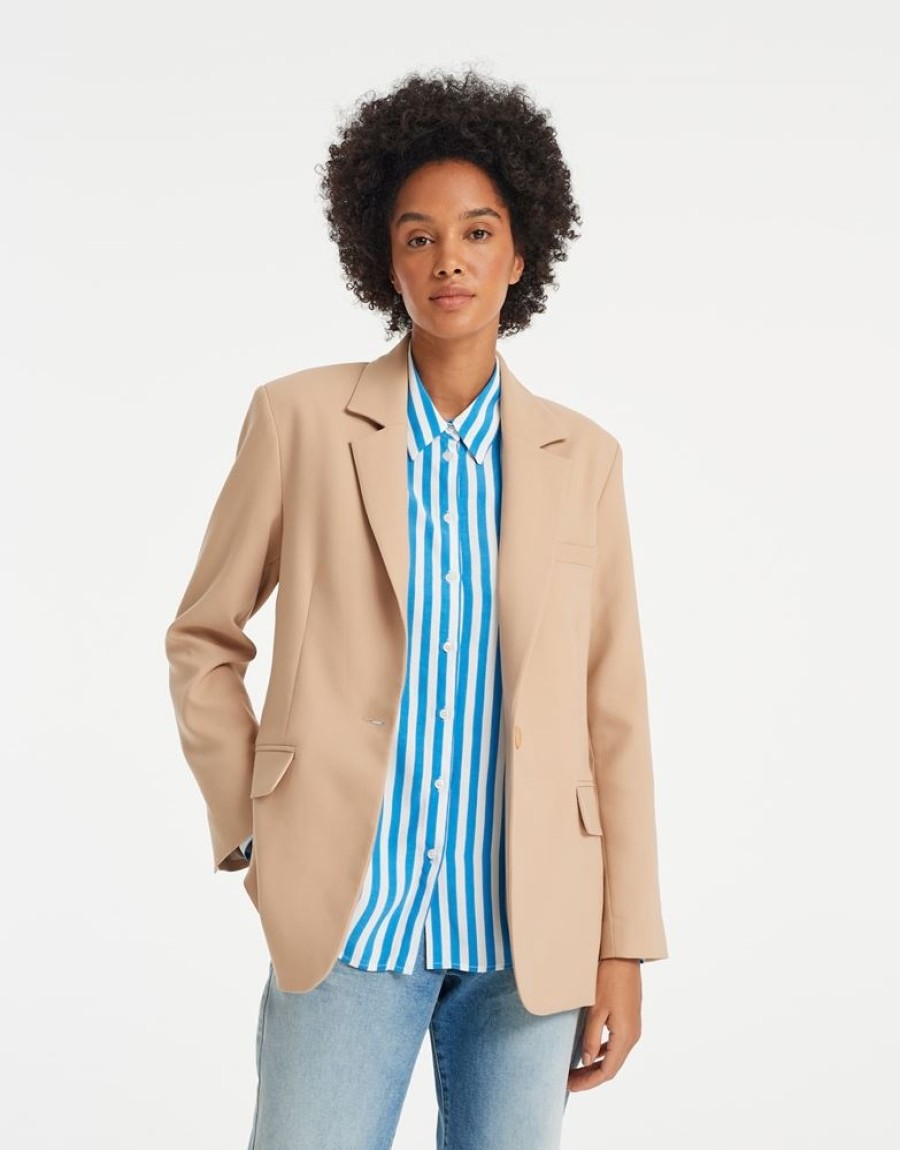 OPUS Opus Blazer Jonola Beige S22 10128310974148 2103 Sweet Almo Blazer