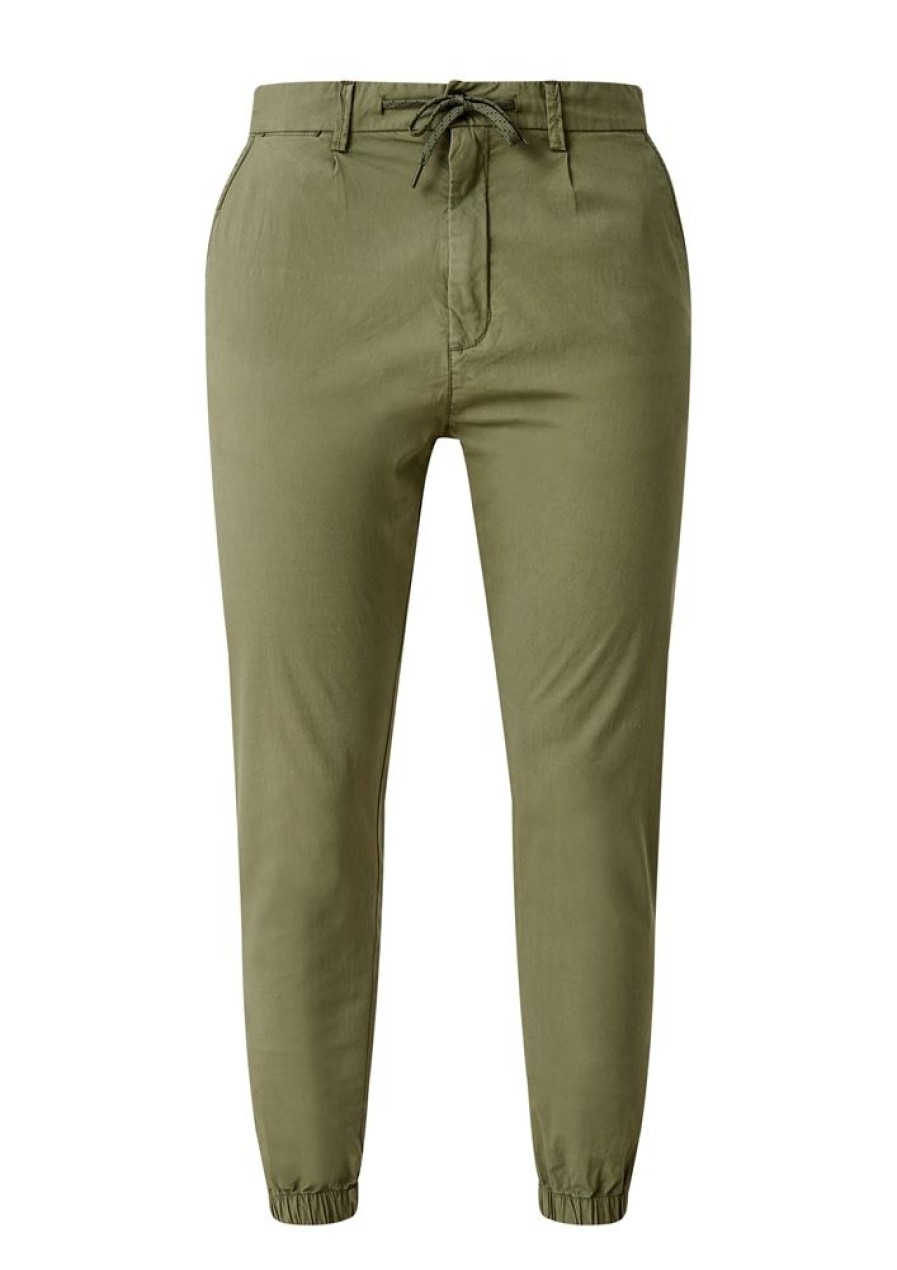 QS Qs Designed By Herren Jogpants Tapered Leg- Hose Grun S12 2113726 7812 Khaki/Oliv Hose