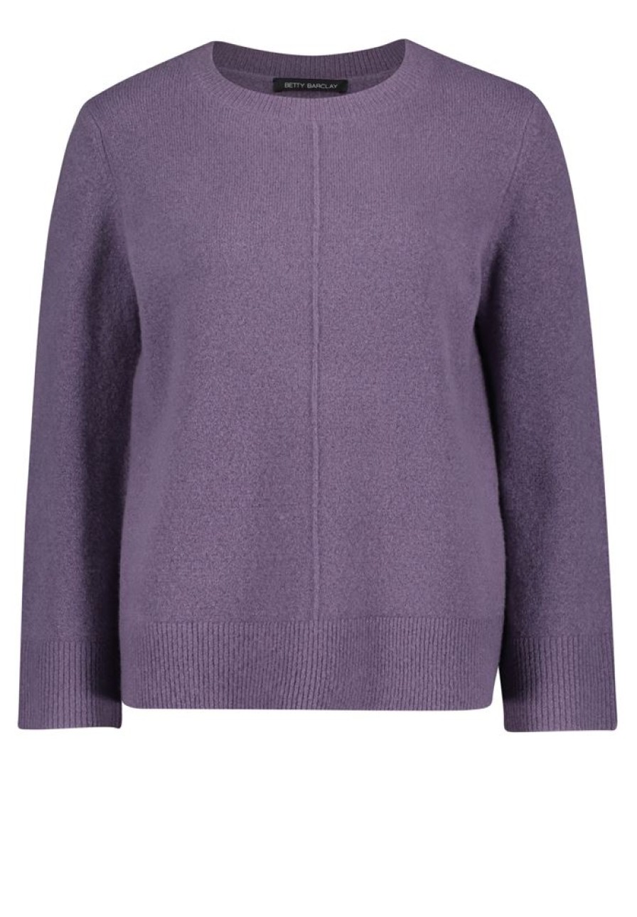 Betty Betty Barclay Feinstrickpullover Rundhalsausschnnitt Blau, Lila S22 57411165 Pullover