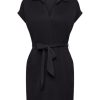 Esprit Esprit Hemdblusenkleid Aus Modal Mit Gurtel Schwarz Nos 993Ee1E303 E010 Anthracite Kleid