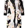 Betty Betty Barclay Shirtkleid Floraler- Print 3/4 Arm Schwarz S23 14122165 9875 Black/Beig Kleid