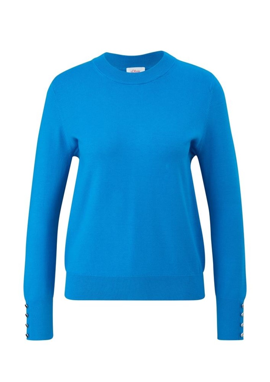 S.Oliver S.Oliver Feinstrickpullover Blau, Schwarz S23 2142759 5528 Blue Pullover