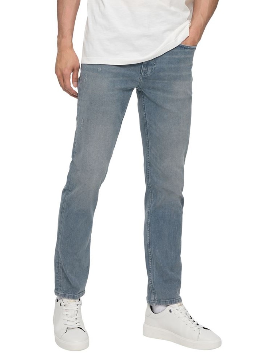 s.Oliver S.Oliver Herren Jeans Nelio Slim Fit Mid Rise Slim Leg Blau S23 2135874 58Z2 Blue Jeans