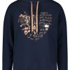 Betty Betty Barclay Sweatshirt Stehkragen Glitzersteine Print Blau S23 28972190 8877 Dark Blue T-Shirt