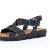 Gabor Gabor Plateau Sandale Leder S12 84.603.27 Schwarz Sandalen