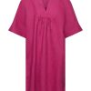 Esprit Esprit Minikleid, Baumwolle-Leinen-Mix Pink S23 043Ee1E316 E650 Dark Pink Kleid