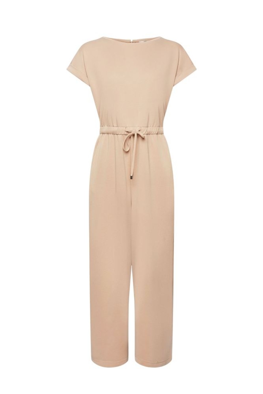 Esprit Esprit Jumpsuit Mit Kordelzug In Der Taille Beige Nos 993Ee1L301 E240 Taupe Overall