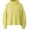 s.Oliver S.Oliver Damen Strickpullover Wollmix Rollkragen Weis Gelb S22 2121163 1491 Yellow Pullover