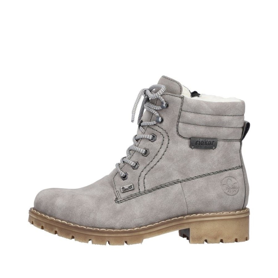 Rieker Rieker Antistress Damen Schnurboot Schnurstiefelette Tex- Membran Warmfutter Grau S22 Y9125-40 Grey/Anthrazit Stiefel