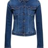 EDC Edc Jeansjacke Im Used-Look, Organic Cotton Denim Nos 991Cc1G301 Blazer