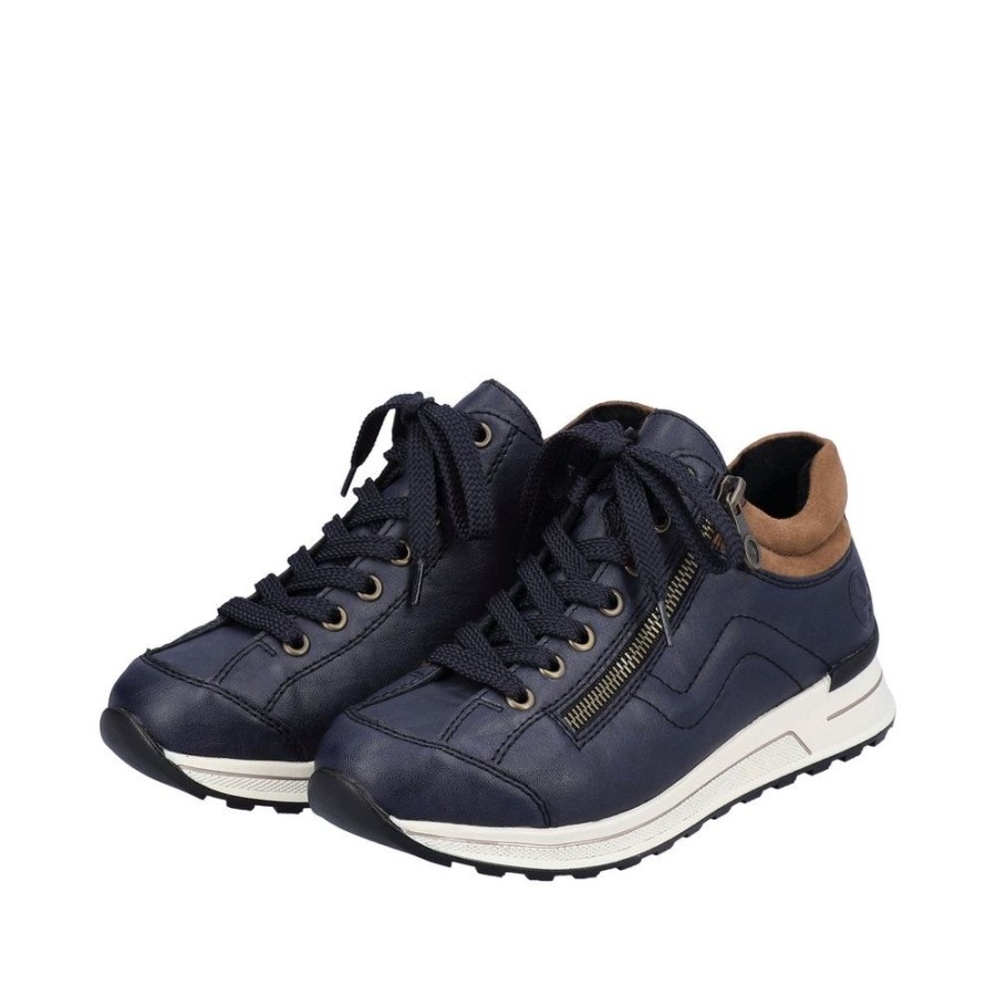 Rieker Rieker Damen Sneaker Wechselfusbett Blau S23 N1400-14 Pazifik/Noisett Stiefel