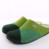 Fuß Fus Bequem Damen Hausschuh Pantolette Grun S23 106/01-184 Green Hausschuhe