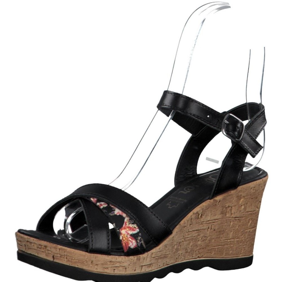 s.Oliver S.Oliver Sandale 5-5-28301-24 097 Black/Flowe Sandalen