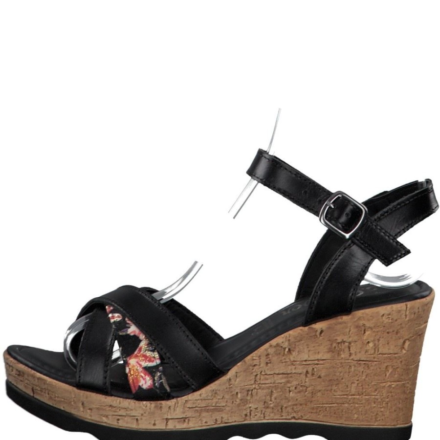 s.Oliver S.Oliver Sandale 5-5-28301-24 097 Black/Flowe Sandalen