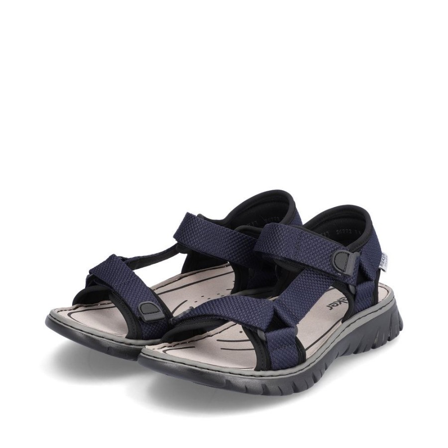 Rieker Rieker Herren Trekkingsandalen Marineblau S13 26772-14 Pazifik/Schwarz Sandale