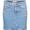 EDC Edc Denim-Minirock Mit Gerippten Details Blau S23 023Cc1D301 C902 Blue Mediu Rock