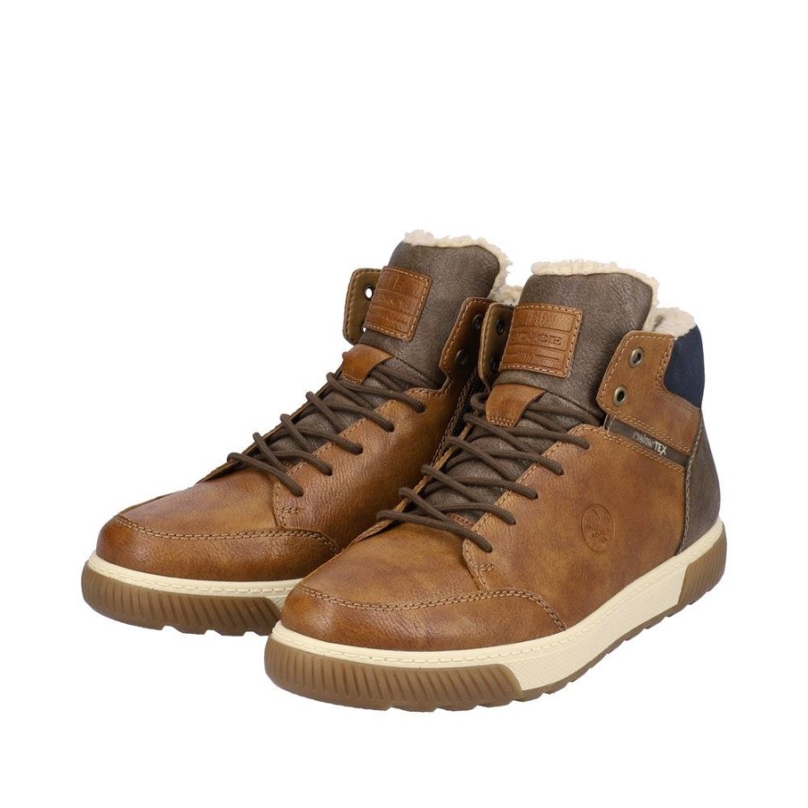 Rieker Rieker Herren Schnurschuh Tex- Membran Warmfutter Komfortweite Braun S23 18930-25 Toffee/Brown/Pa Stiefel