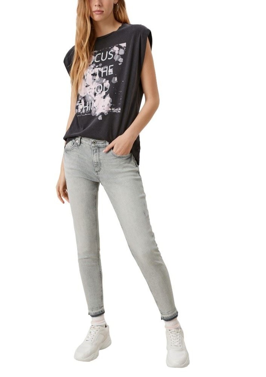 QS Qs Designed By Slim Ankle Leg-Jeans 2111607 93Z6 Light Grey Jeans