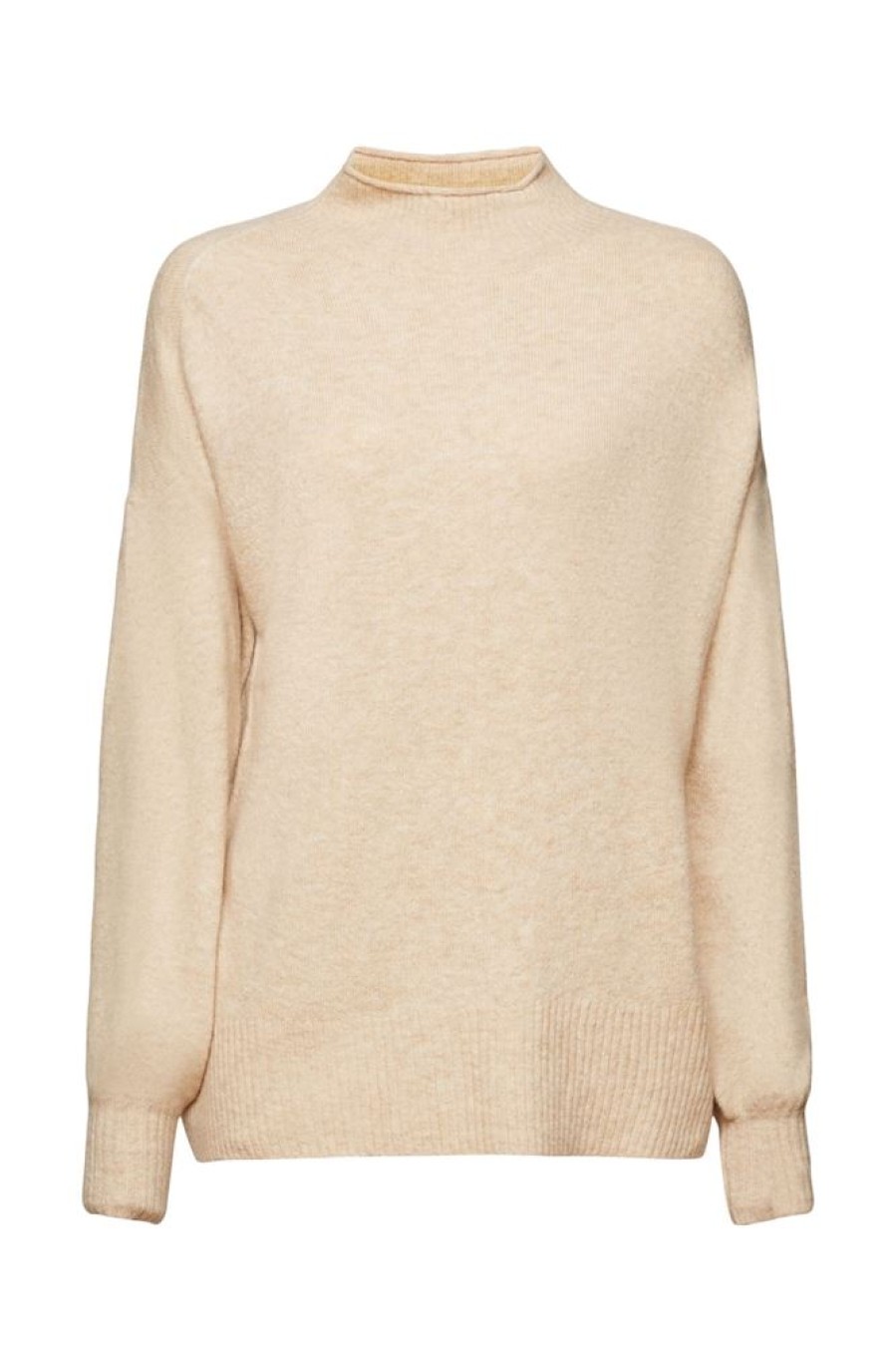 Esprit Esprit Pullover Mit Stehkragen Aus Baumwollmix Beige, Grau Nos 993Ee1I328 E289 Sand 5 Pullover