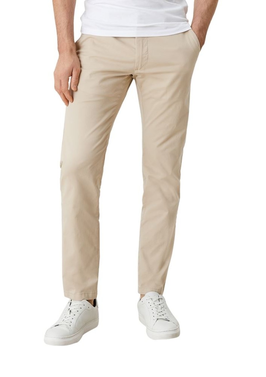 s.Oliver S.Oliver Herren Chino Stoffhose Baumwollstretch Beige S12 2114683 8155 Brown Hose