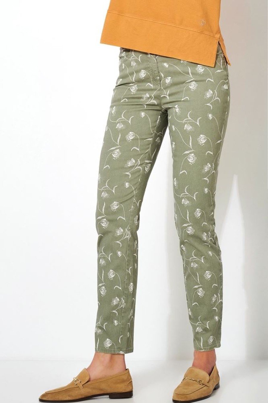 Toni Toni Relaxed By Toni Meine Beste Freundin 7/8 Flower S11 25-97/2840-37 Khaki Hose