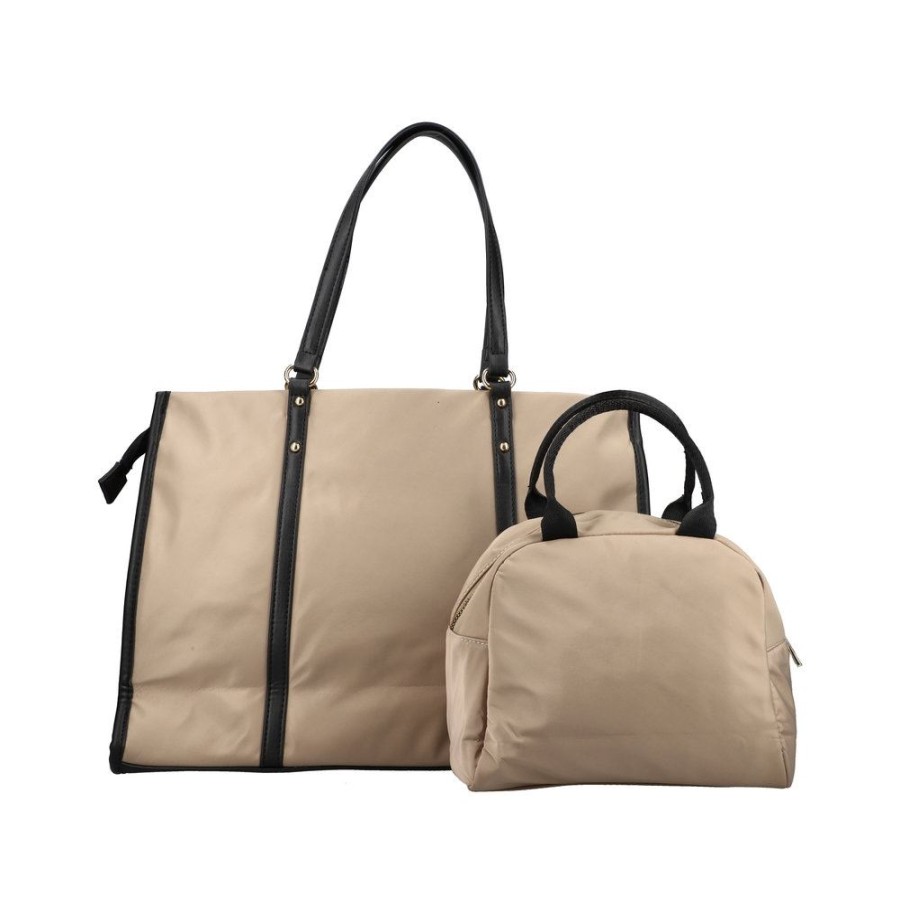 Rieker Rieker Damen Shopper Mit Kleiner Tasche Beige S23 H1542-62 Beige/Cognac/Sc Lederwaren