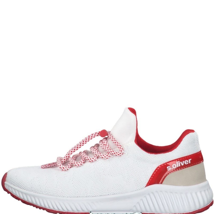 s.Oliver S.Oliver Sneaker 5-5-23600-34 155 White/Red Schnurer