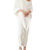 s.Oliver S.Oliver Poncho Aus Ajourstrick S12 2116283 0210 White Pullover