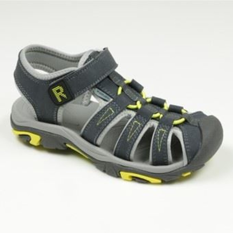 Richter Richter Boulder Trekkingsandale Klettverschluss Grau Grun 7150-1172-6501 Steel/Light Gre Sandalen