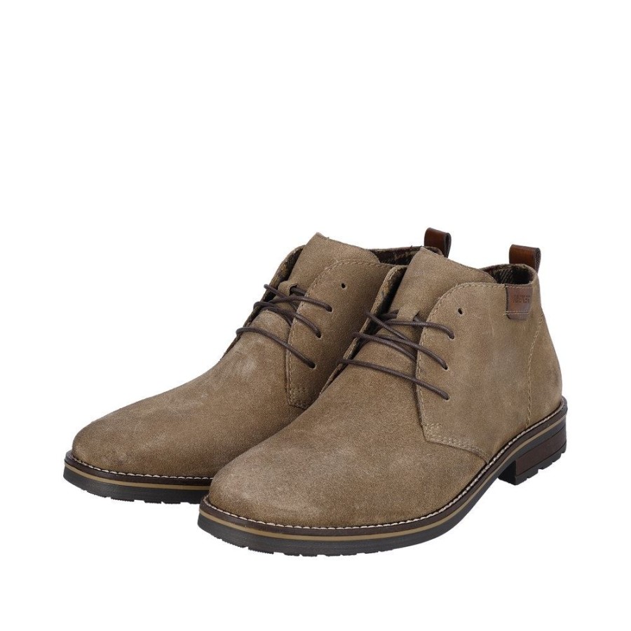 Rieker Rieker Antistress Herren Schnurschuh Rauleder Braun S23 33206-26 Pfeffer/Wood Chelsea