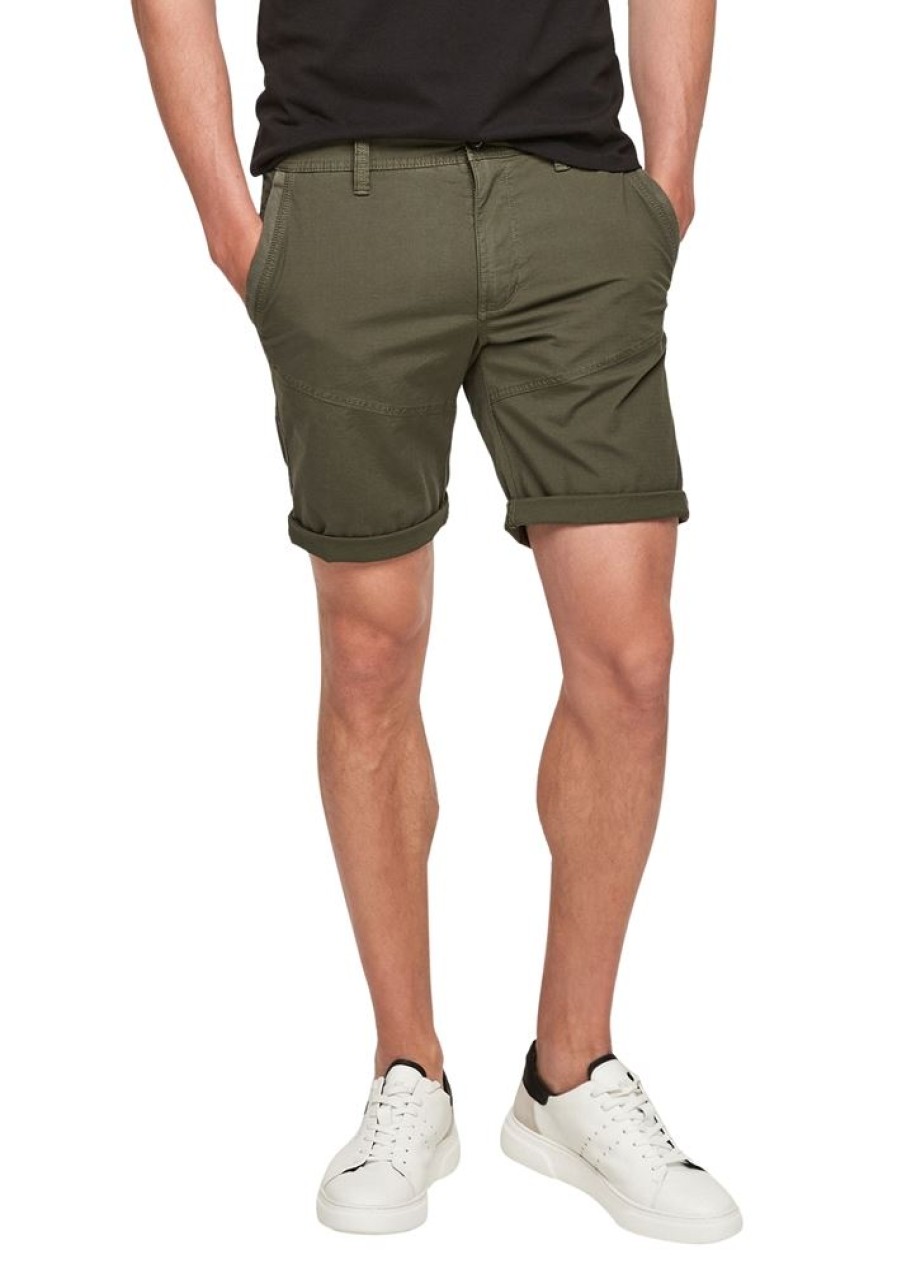 s.Oliver S.Oliver Herren Bermuda Baumwolle Grun 2063220 7940 Khaki/Oliv Hose