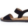 Gabor Gabor Sandalette Rauleder Mehrweite G Klettverschluss Schwarz S13 22.750.47 Schwarz(Kork/Sc Sandalen